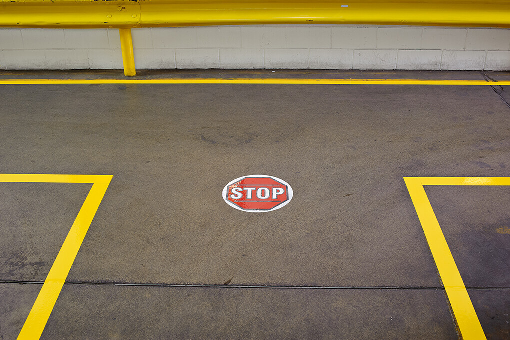 Pre-printed floor marking